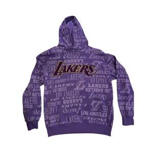 Los Angeles Lakers Hoodie Purple All Over Print Small
